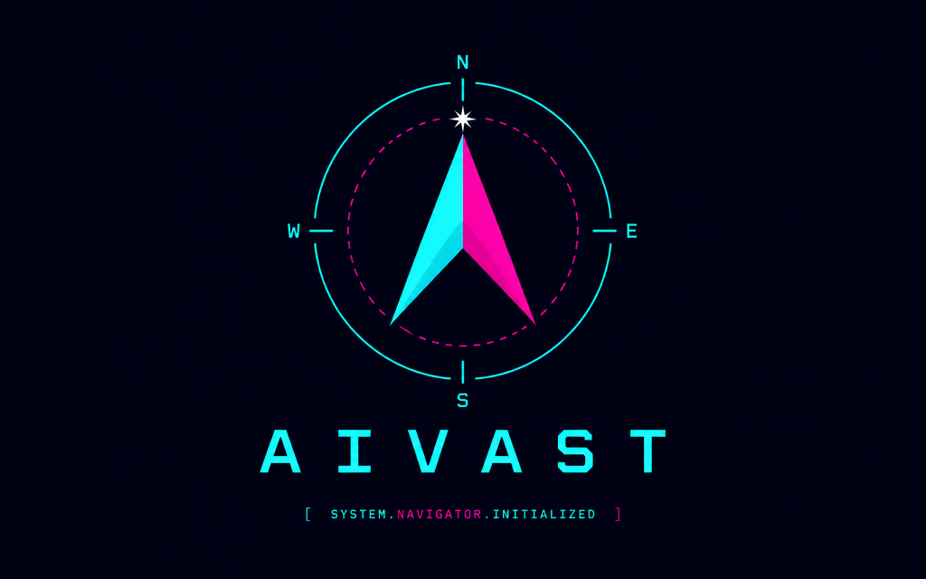 Cosmic Compass Mark logo concept for AIVAST